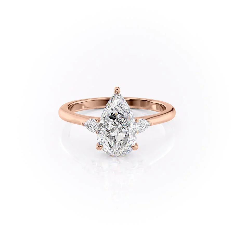 The Pears Liv Set With A 1.5 Carat Pear Lab Diamond