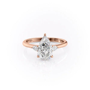 The Pears Liv Set With A 2 Carat Pear Lab Diamond