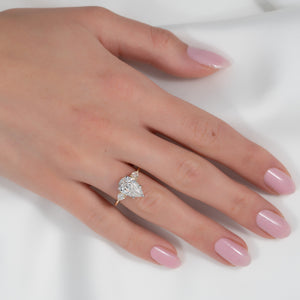 The Pears Liv Set With A 2 Carat Pear Lab Diamond