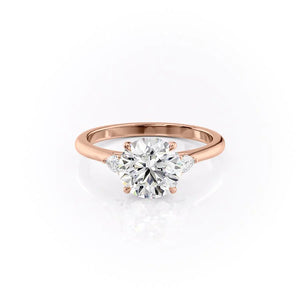 The Pears Liv Set With A 1.5 Carat Round Moissanite