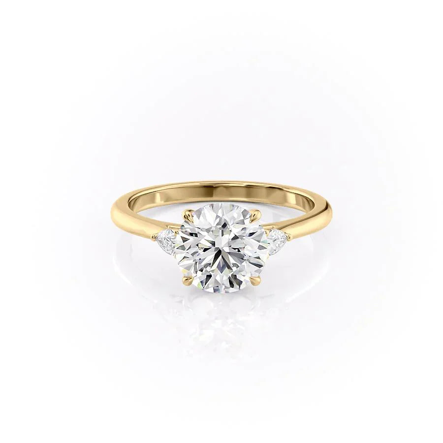 The Pears Liv Set With A 3.5 Carat Round Moissanite