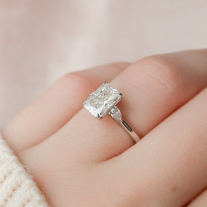 The Pears Liv Set With A 3 Carat Radiant Lab Diamond