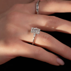 The Pears Liv Set With A 3 Carat Radiant Lab Diamond