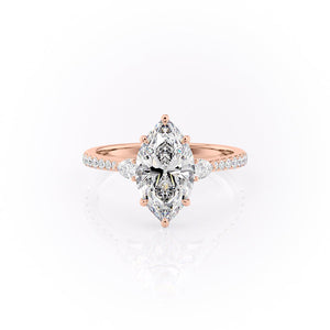 The Pave Pears Liv Set With A 2 Carat Marquise Lab Diamond