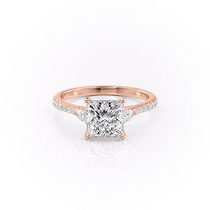The Pave Pears Liv Set With A 2.5 Carat Princess Moissanite