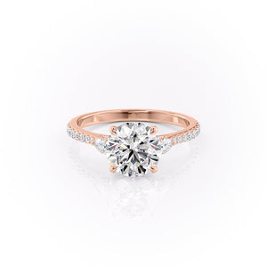 The Pave Pears Liv Set With A 1 Carat Round Lab Diamond
