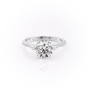 The Pave Pears Liv Set With A 2.5 Carat Round Lab Diamond