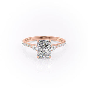 The Pave Pears Liv Set With A 1 Carat Radiant Moissanite