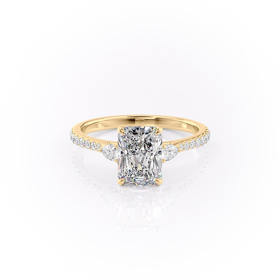 The Pave Pears Liv Set With A Radiant Lab Diamond