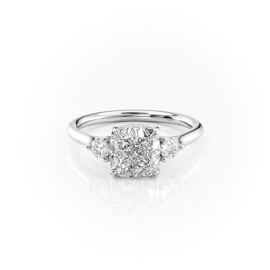 The Lia Set With A Cushion Moissanite