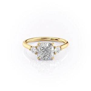 The Lia Set With A Cushion Moissanite