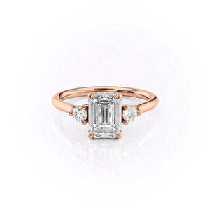 The Lia Set With A 1.5 Carat Emerald Lab Diamond