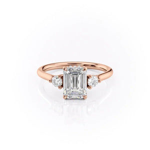 The Lia Set With A Emerald Moissanite