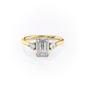 The Lia Set With A 2 Carat Emerald Lab Diamond