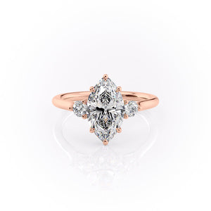The Lia Set With A 1 Carat Marquise Lab Diamond