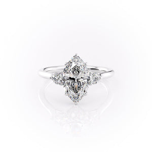 The Lia Set With A 2.5 Carat Marquise Lab Diamond