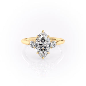 The Lia Set With A 1 Carat Marquise Lab Diamond