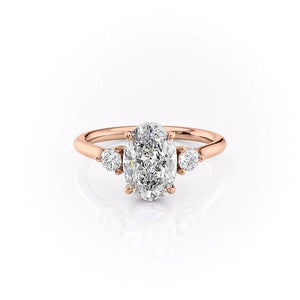 The Lia Set With A 2 Carat Oval Lab Diamond