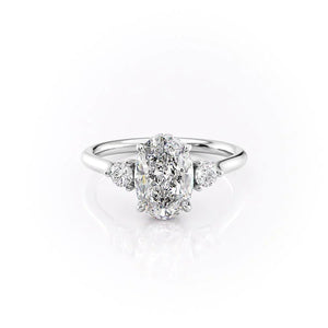 The Lia Set With A 2.5 Carat Oval Moissanite