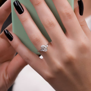 The Lia Set With A 1 Carat Oval Lab Diamond