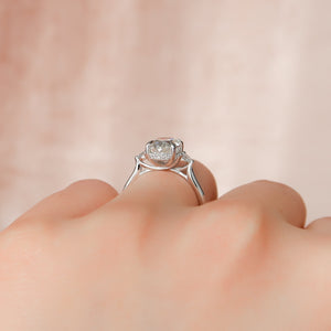 The Lia Set With A 4.5 Carat Oval Moissanite