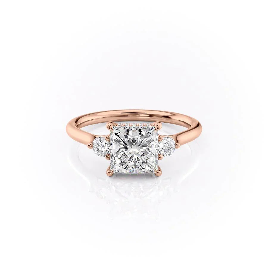 The Lia Set With A 2 Carat Princess Lab Diamond