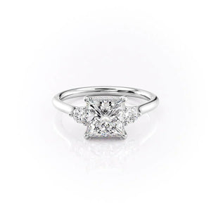 The Lia Set With A 3 Carat Princess Lab Diamond