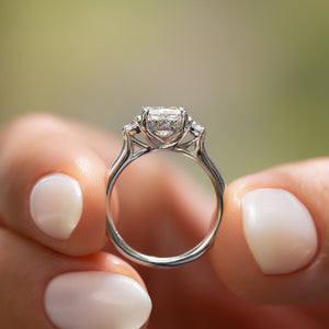 The Lia Set With A 1 Carat Princess Lab Diamond