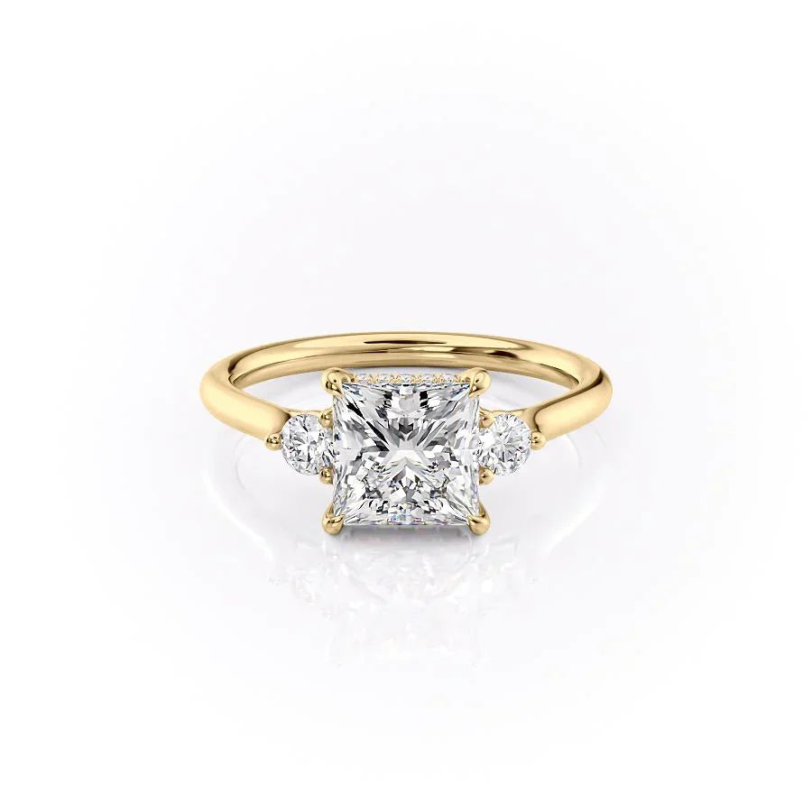 The Lia Set With A 2.5 Carat Princess Lab Diamond