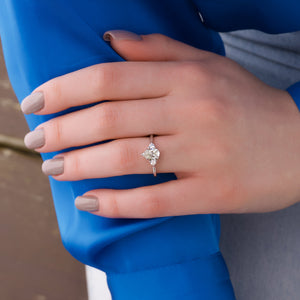 The Lia Set With A 2 Carat Pear Lab Diamond