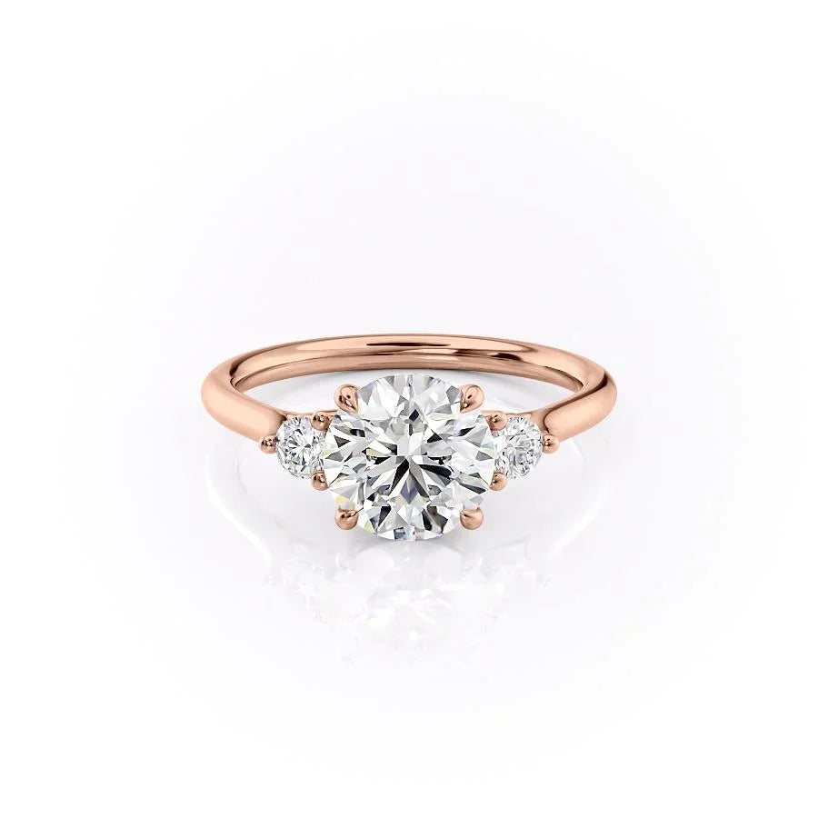 The Lia Set With A 2.5 Carat Round Moissanite