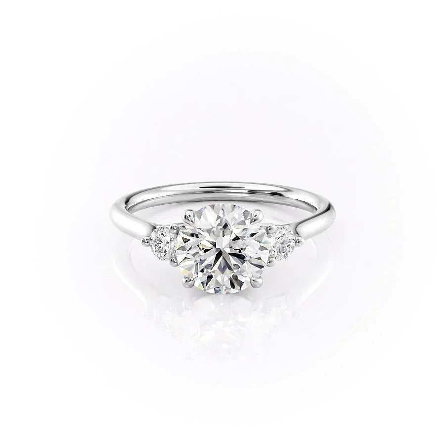 The Lia Set With A Round Moissanite