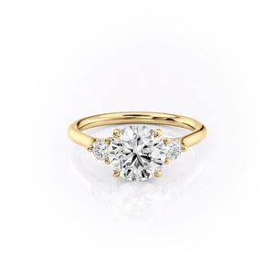 The Lia Set With A 4.5 Carat Round Moissanite