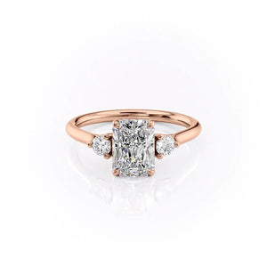 The Lia Set With A 1.5 Carat Radiant Lab Diamond