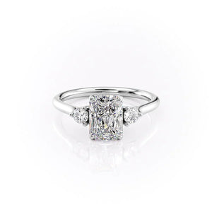 The Lia Set With A 2.5 Carat Radiant Lab Diamond