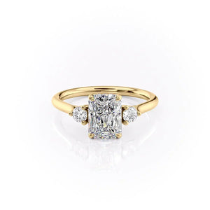 The Lia Set With A 2.5 Carat Radiant Moissanite