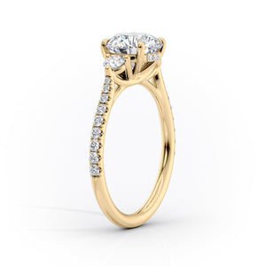 The Pave Lia Set With A 2 Carat Emerald Lab Diamond