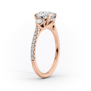 The Pave Lia Set With A 2 Carat Marquise Lab Diamond