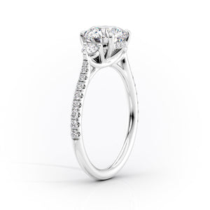 The Pave Lia Set With A 2 Carat Princess Lab Diamond