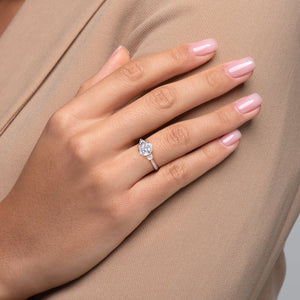The Pave Lia Set With A 2 Carat Round Lab Diamond