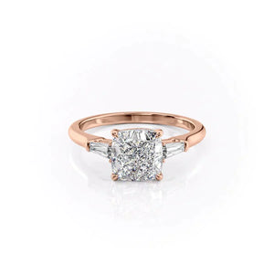The Liv Set With A 1 Carat Cushion Lab Diamond