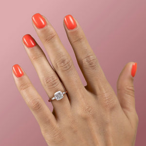 The Liv Set With A 2 Carat Cushion Lab Diamond