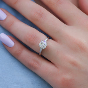 The Liv Set With A 2 Carat Cushion Lab Diamond