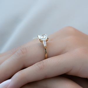 The Liv Set With A 2 Carat Cushion Lab Diamond