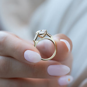 The Liv Set With A 2 Carat Cushion Lab Diamond