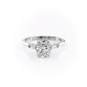 The Liv Set With A 2 Carat Elongated Cushion Lab Diamond