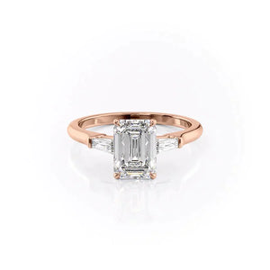 The Liv Set With A 2.5 Carat Emerald Moissanite