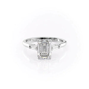 The Liv Set With A 3.5 Carat Emerald Moissanite
