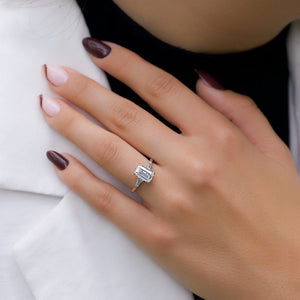 The Liv Set With A 2 Carat Emerald Lab Diamond