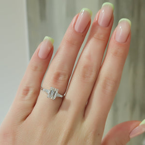 The Liv Set With A 2 Carat Emerald Lab Diamond